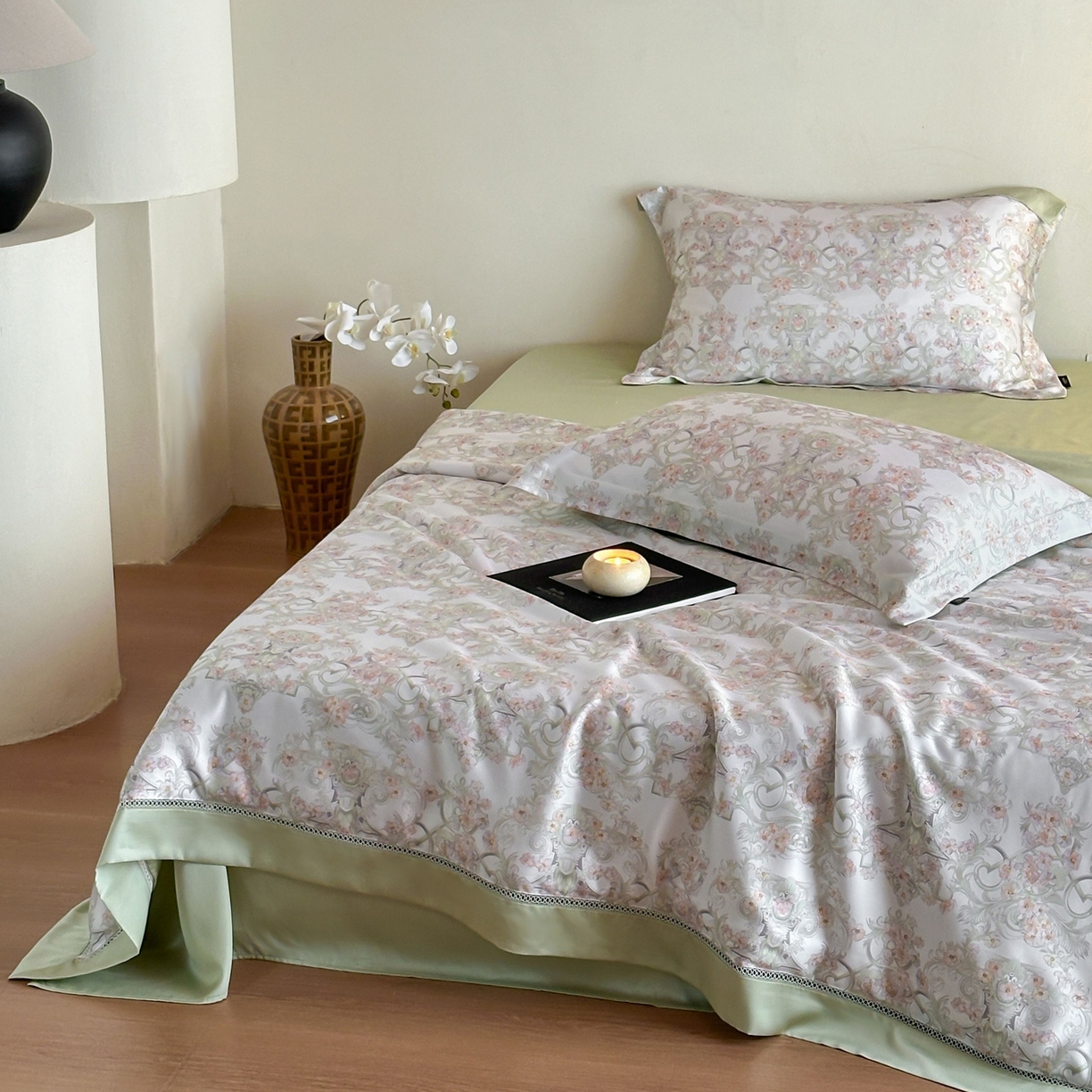 91家纺网 家纺一手货源 找家纺 丽笙被芯 2026新款兰精天丝数码印花Naia镂空夏被夏凉被空调被 莉格