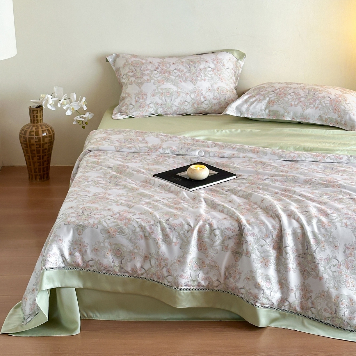 91家纺网 家纺一手货源 找家纺 丽笙被芯 2026新款兰精天丝数码印花Naia镂空夏被夏凉被空调被 莉格