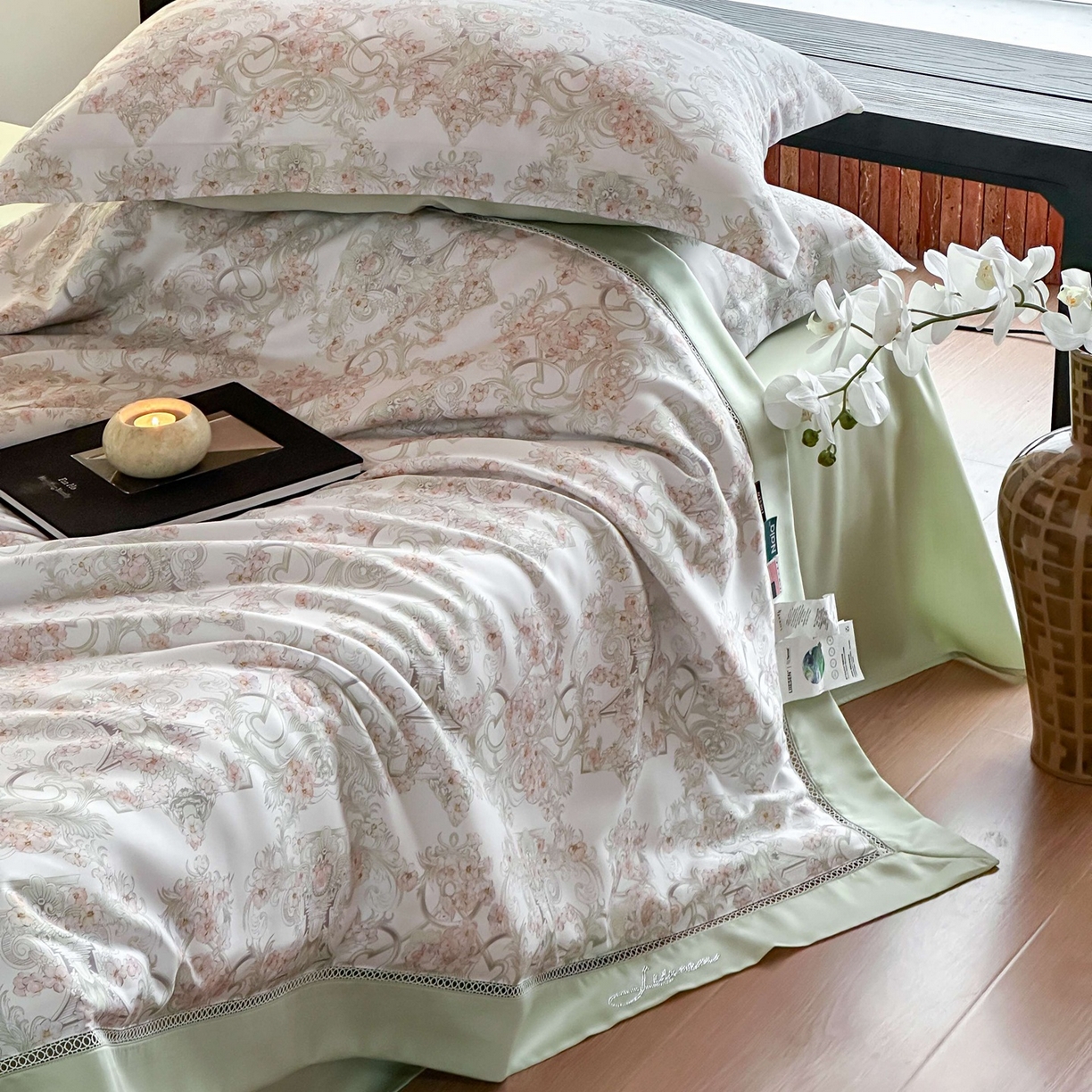 91家纺网 家纺一手货源 找家纺 丽笙被芯 2026新款兰精天丝数码印花Naia镂空夏被夏凉被空调被 莉格