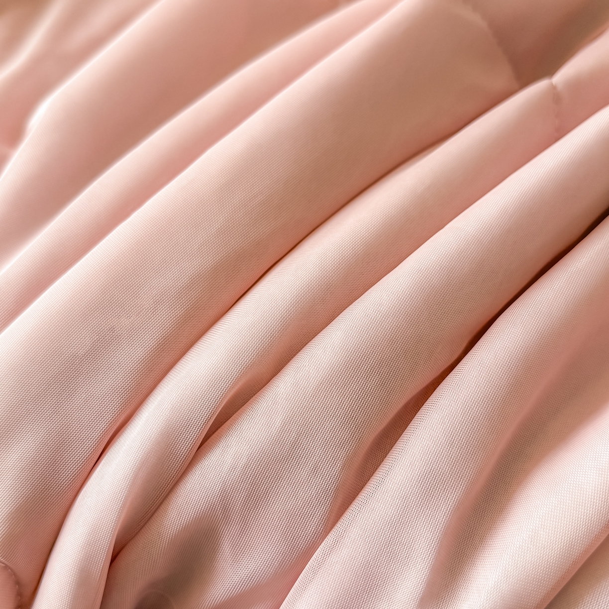 91家纺网 家纺一手货源 找家纺 好欣怡家纺 2026新款双层绗缝凉感丝夏被 豆沙粉