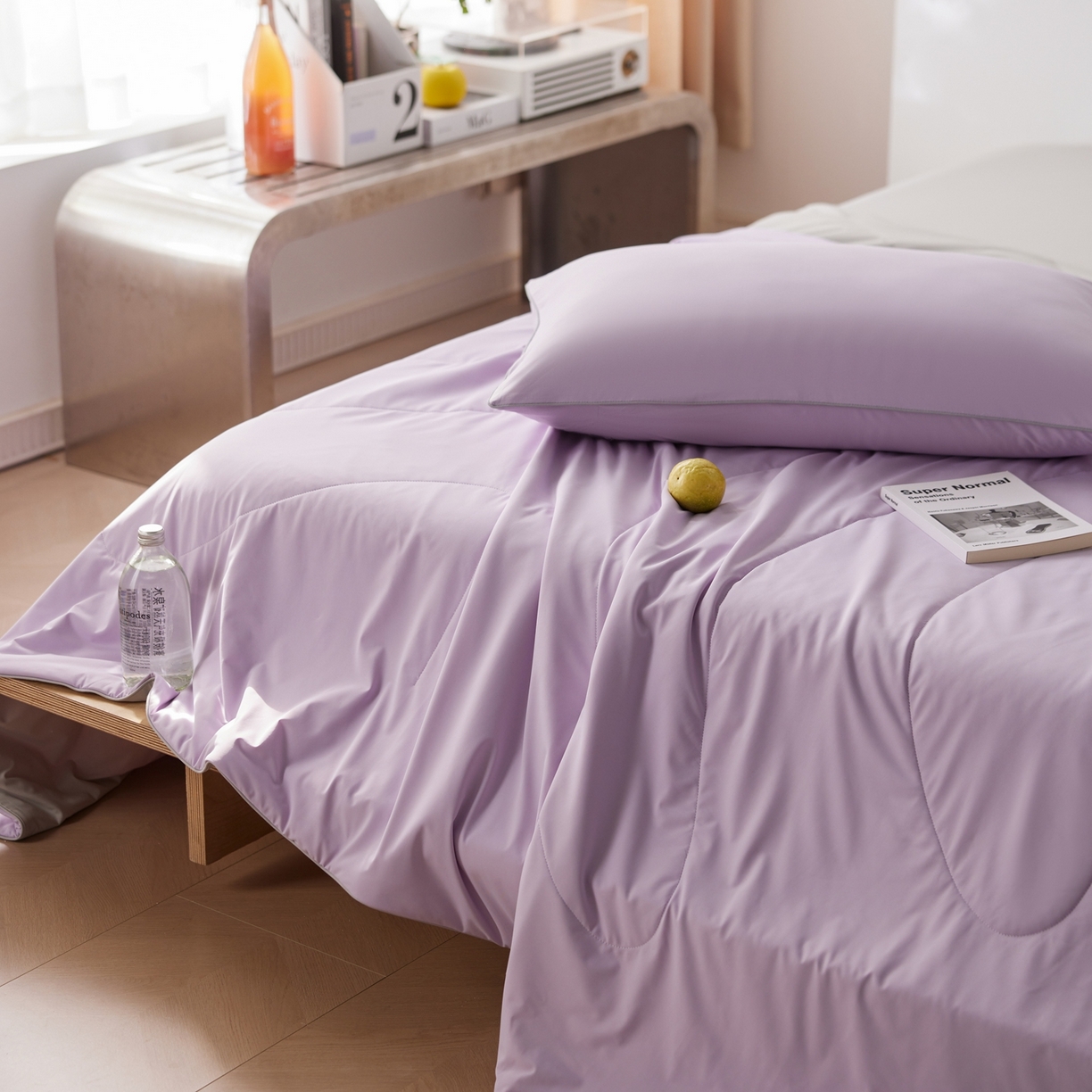 91家纺网 家纺一手货源 找家纺 丽笙被芯 2026新款冰皮凉凉夏被夏凉被空调被 芋泥波波