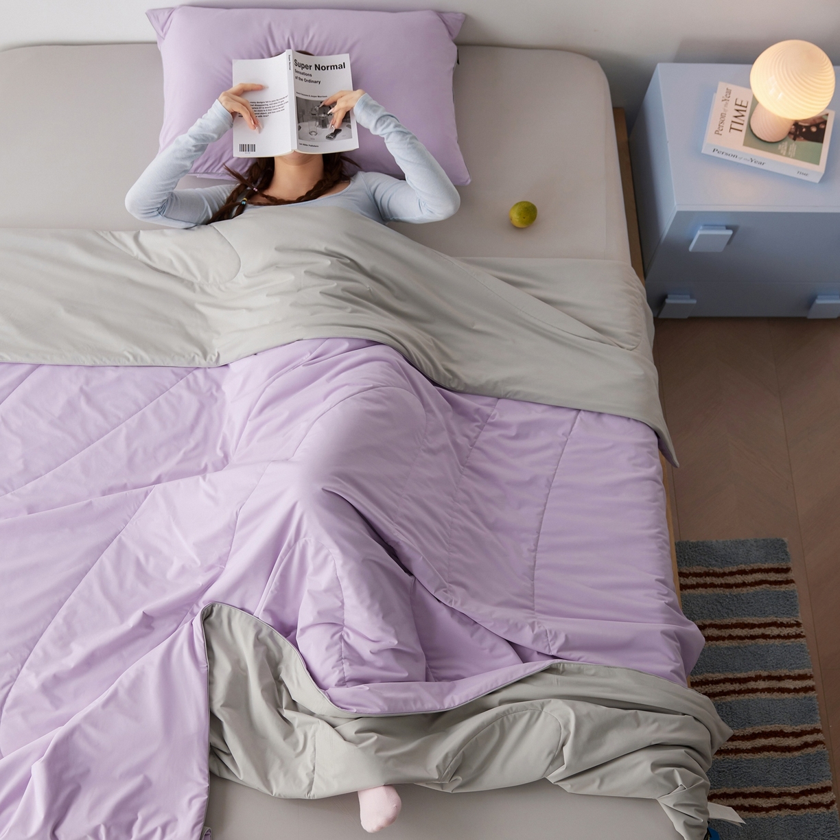 91家纺网 家纺一手货源 找家纺 丽笙被芯 2026新款冰皮凉凉夏被夏凉被空调被 芋泥波波