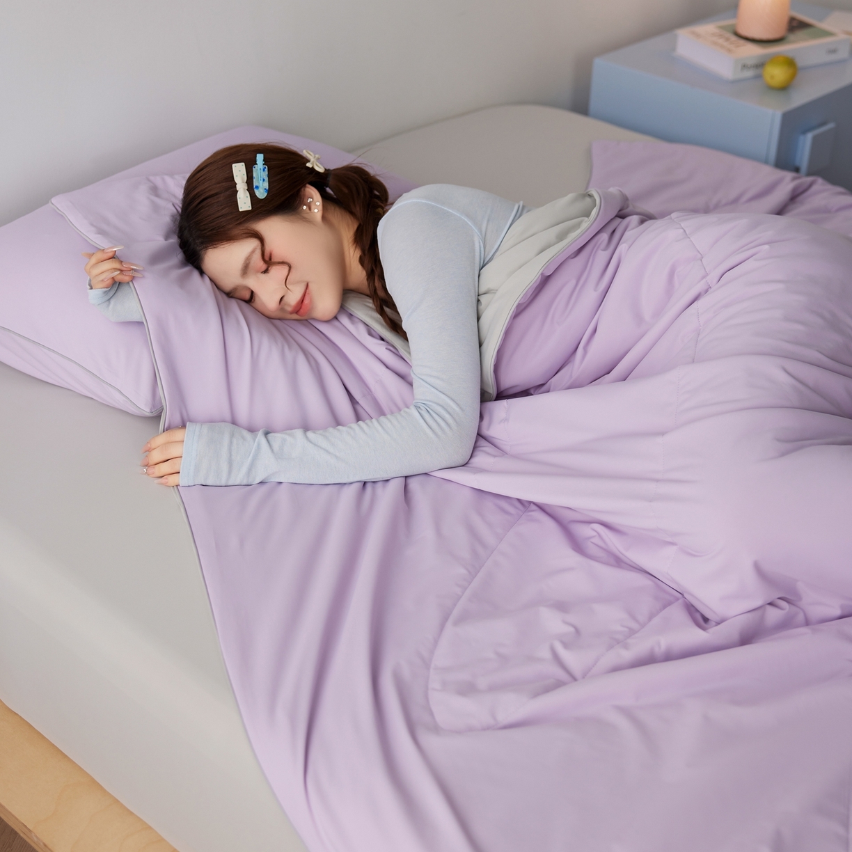 91家纺网 家纺一手货源 找家纺 丽笙被芯 2026新款冰皮凉凉夏被夏凉被空调被 芋泥波波