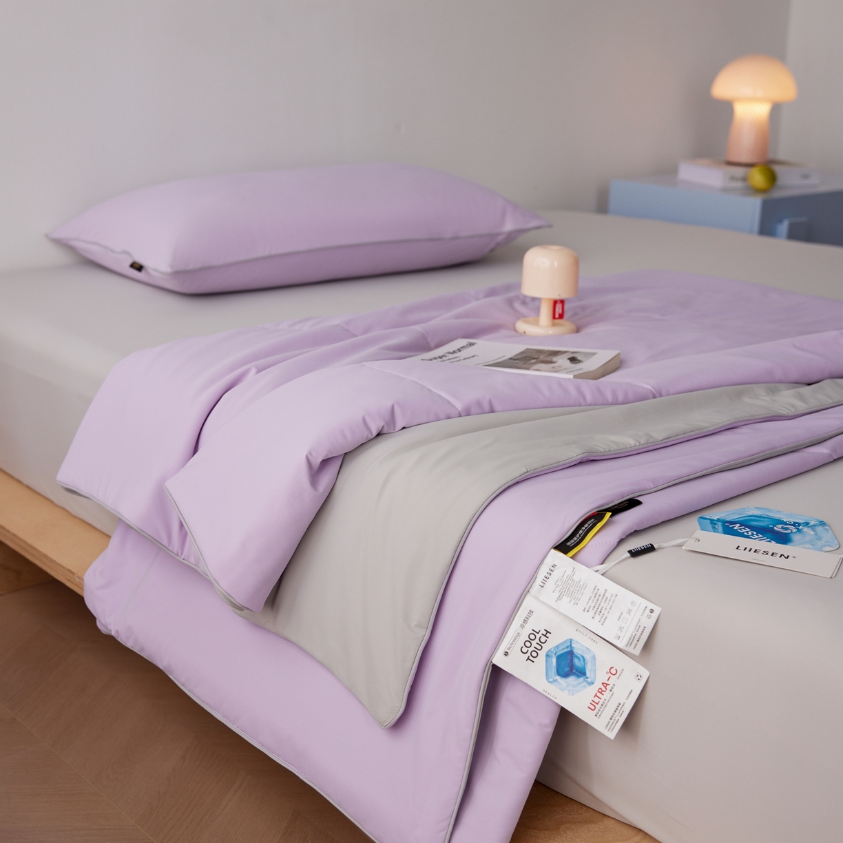 91家纺网 家纺一手货源 找家纺 丽笙被芯 2026新款冰皮凉凉夏被夏凉被空调被 芋泥波波