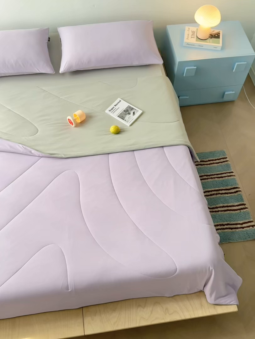 91家纺网 家纺一手货源 找家纺 丽笙被芯 2026新款冰皮凉凉夏被夏凉被空调被 芋泥波波