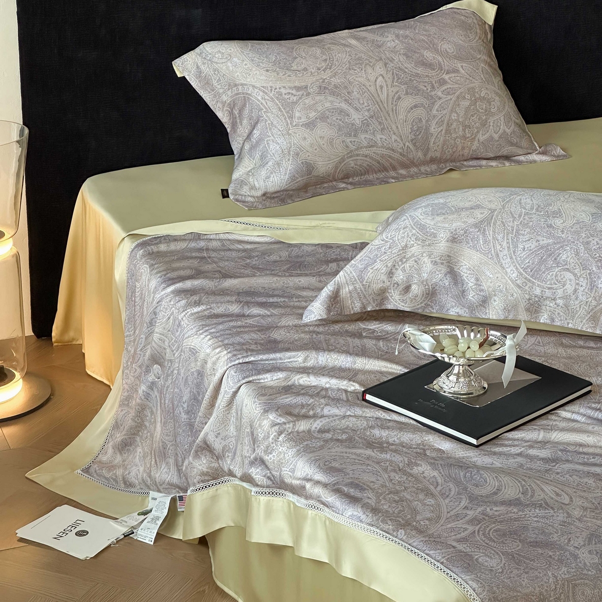 91家纺网 家纺一手货源 找家纺 丽笙被芯 2026新款兰精天丝数码印花Naia镂空夏被夏凉被空调被 尼芙绿