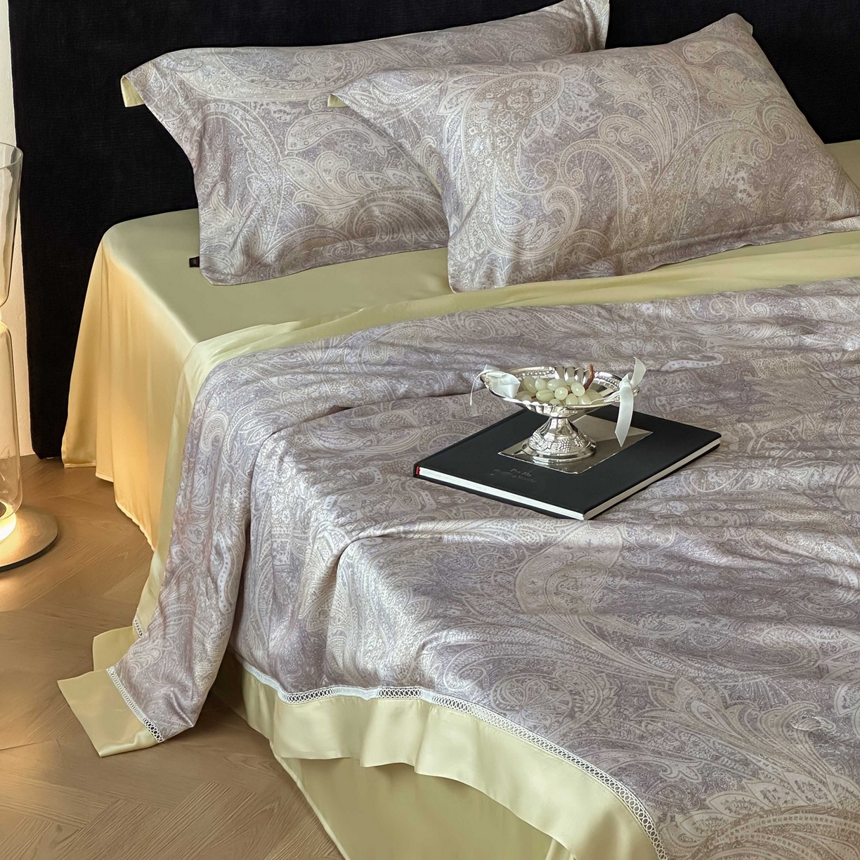 91家纺网 家纺一手货源 找家纺 丽笙被芯 2026新款兰精天丝数码印花Naia镂空夏被夏凉被空调被 尼芙绿