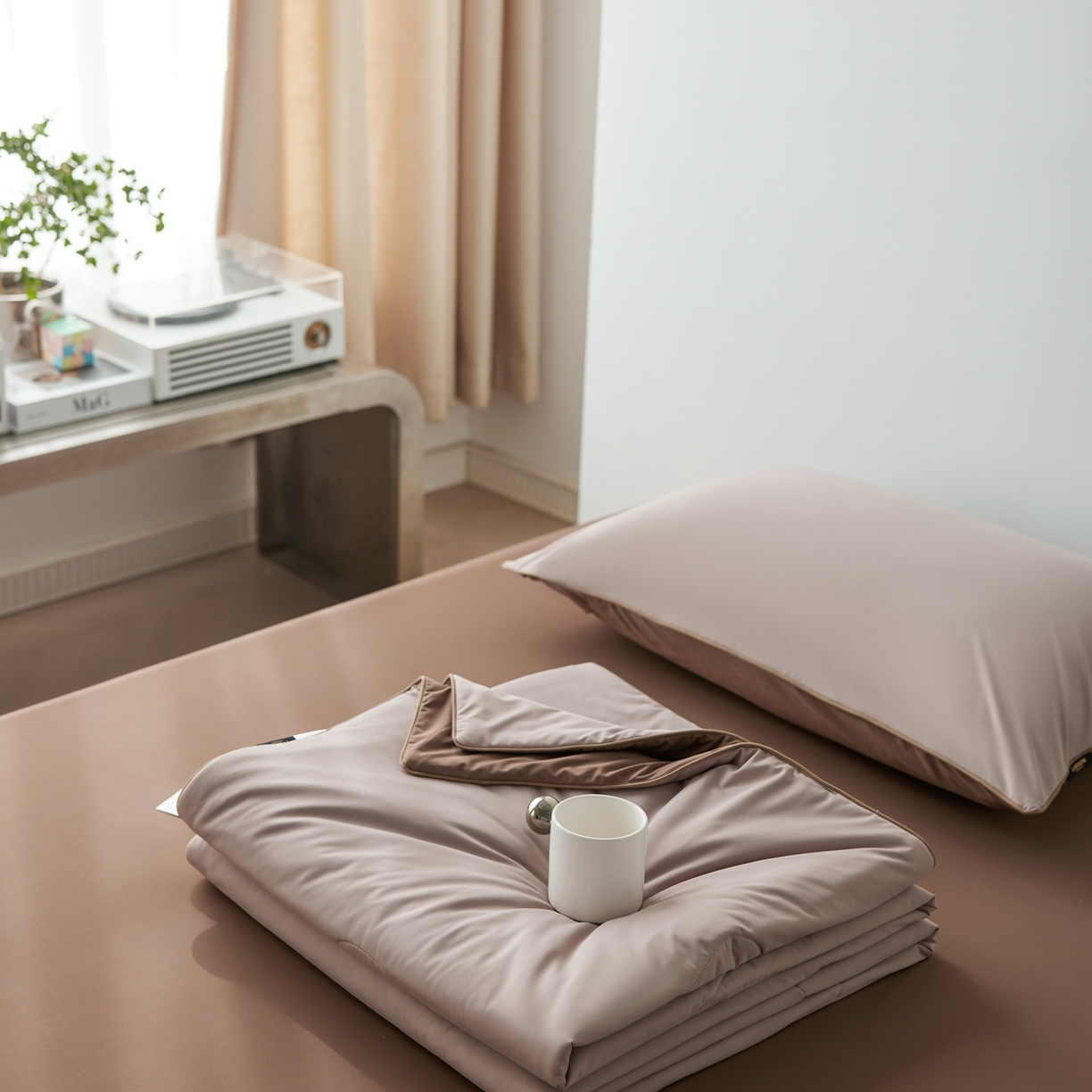 91家纺网 家纺一手货源 找家纺 丽笙被芯 2026新款冰皮凉凉夏被夏凉被空调被 榛果可可