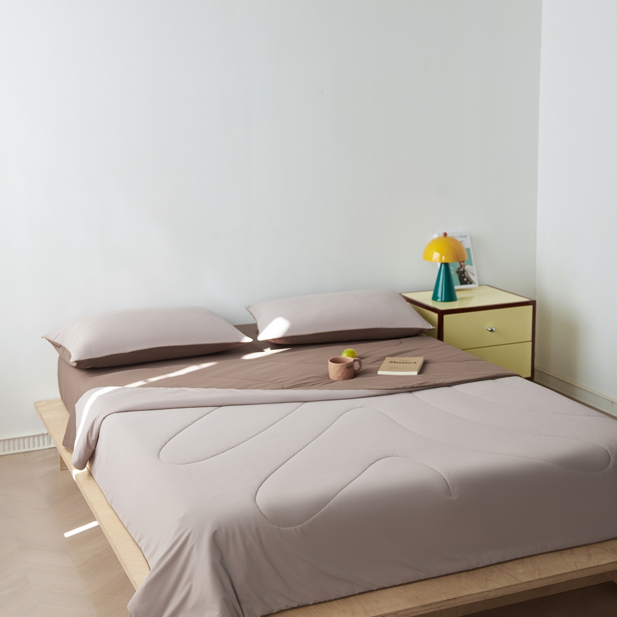 91家纺网 家纺一手货源 找家纺 丽笙被芯 2026新款冰皮凉凉夏被夏凉被空调被 榛果可可