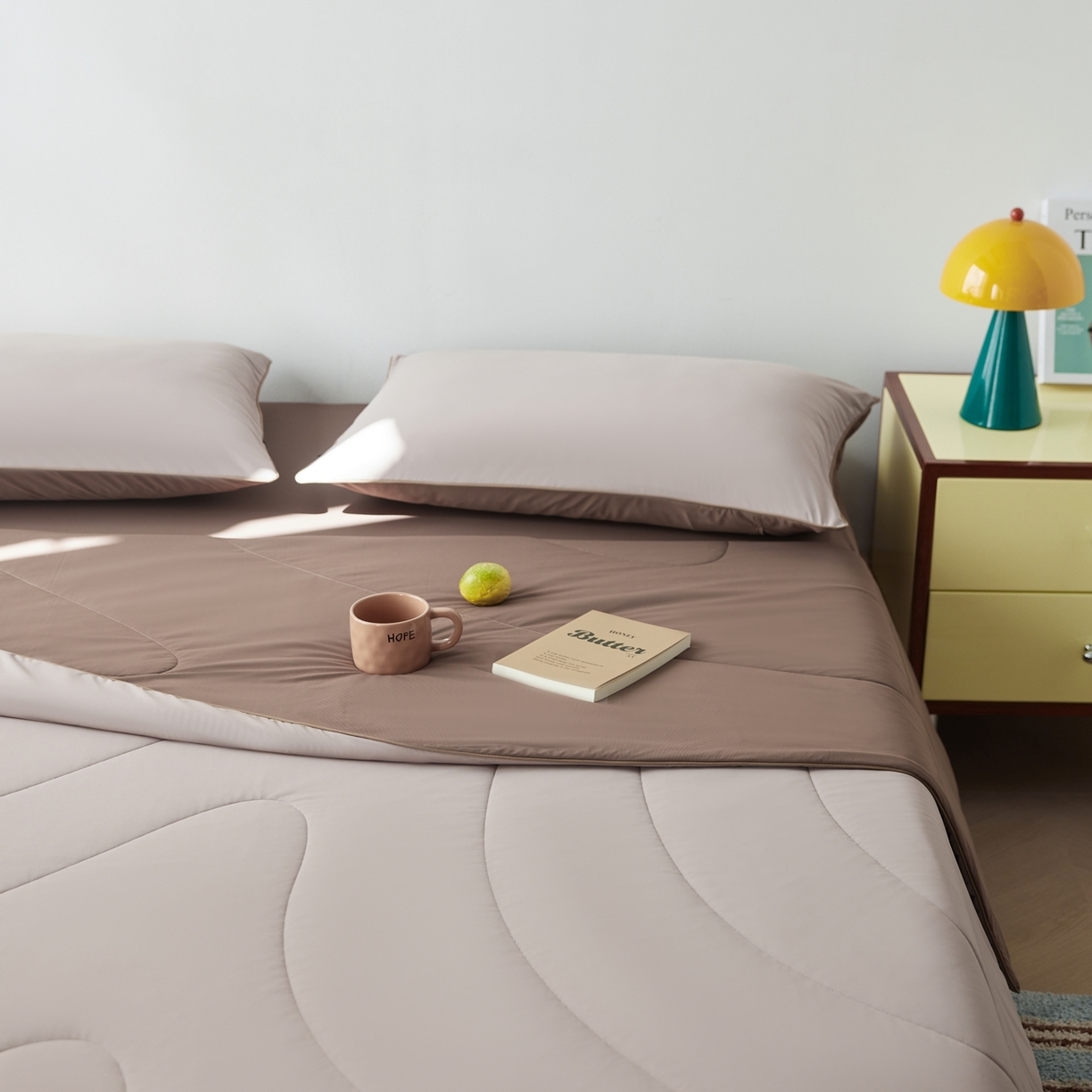 91家纺网 家纺一手货源 找家纺 丽笙被芯 2026新款冰皮凉凉夏被夏凉被空调被 榛果可可