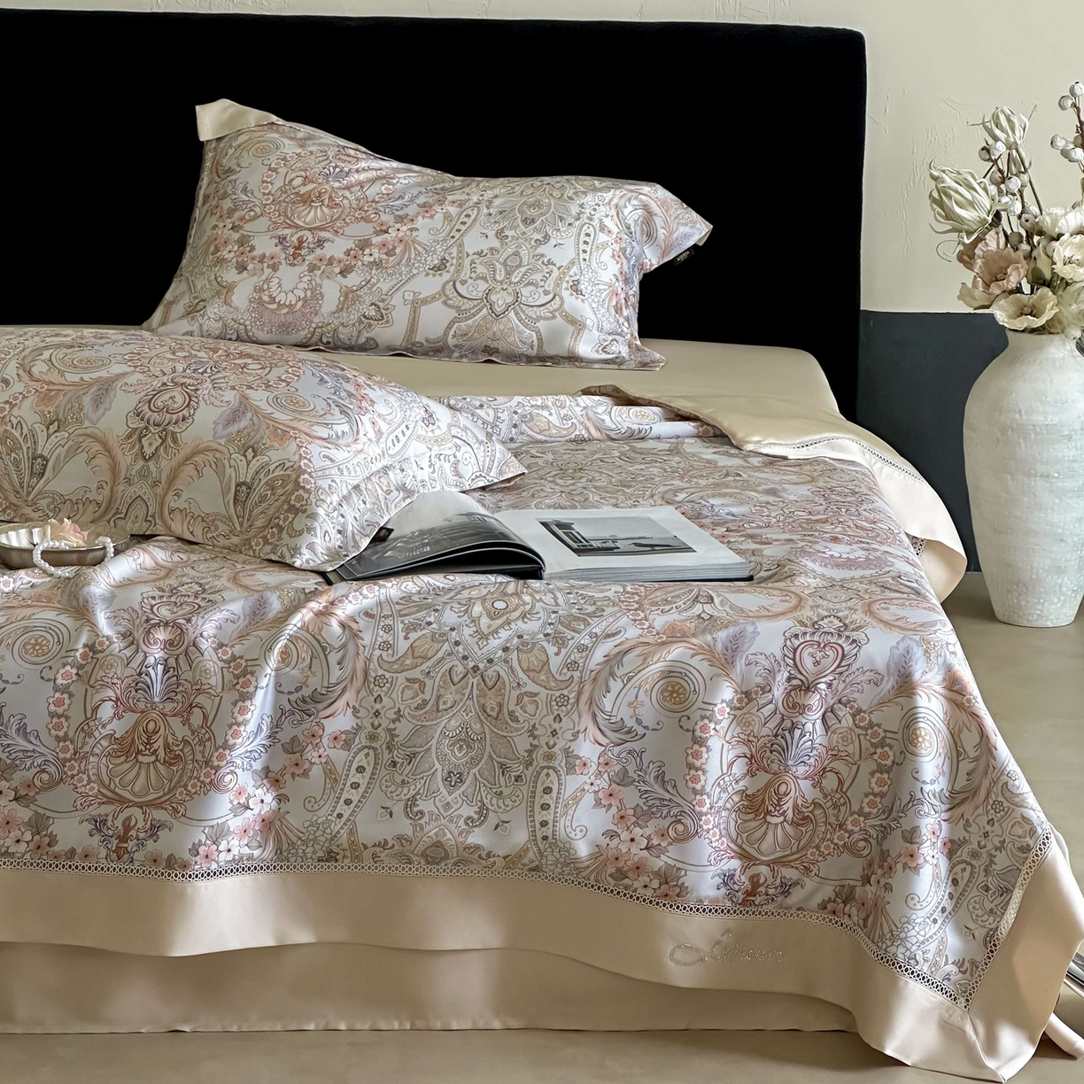 丽笙被芯 2026新款兰精天丝数码印花Naia镂空夏被夏凉被空调被 日耳曼