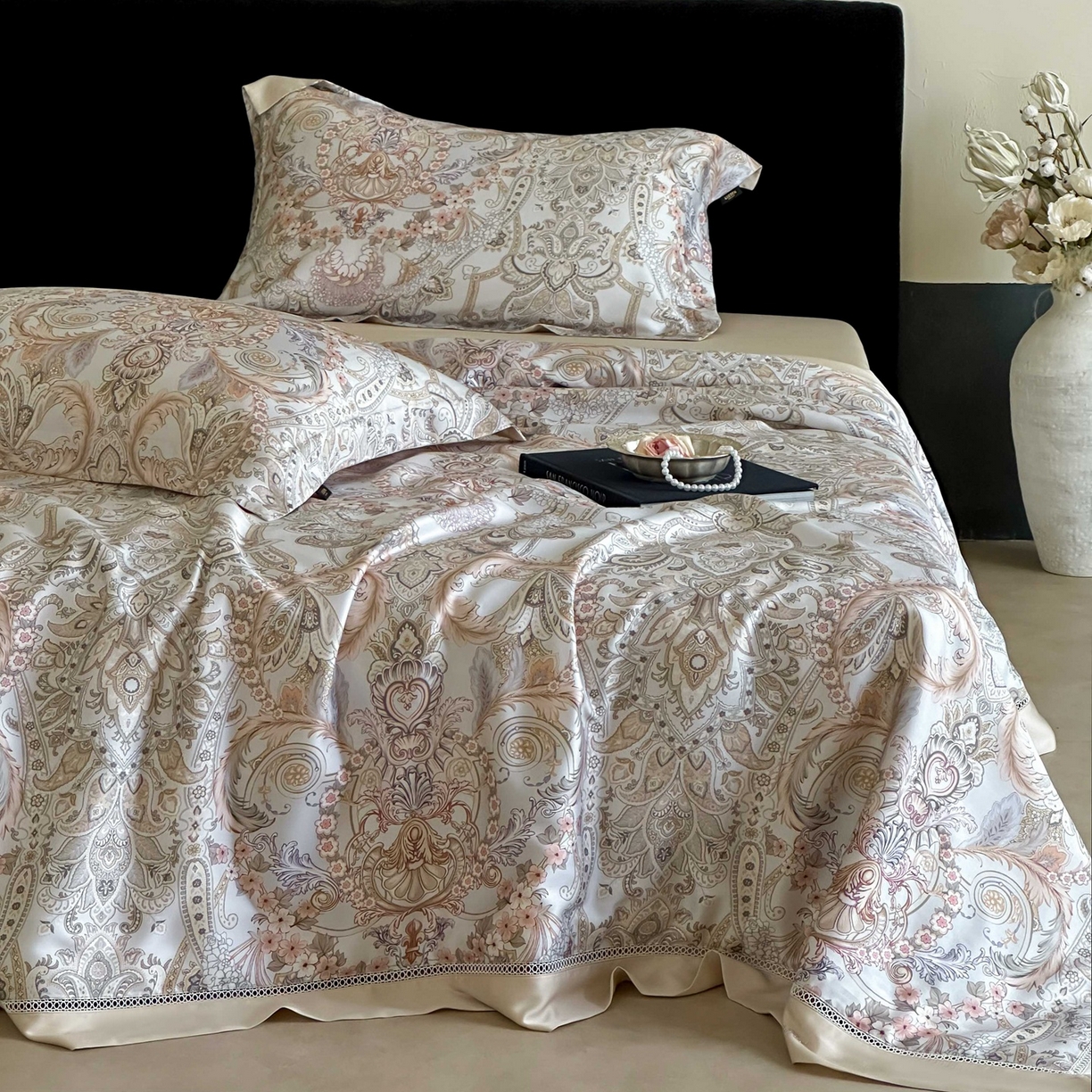 91家纺网 家纺一手货源 找家纺 丽笙被芯 2026新款兰精天丝数码印花Naia镂空夏被夏凉被空调被 日耳曼