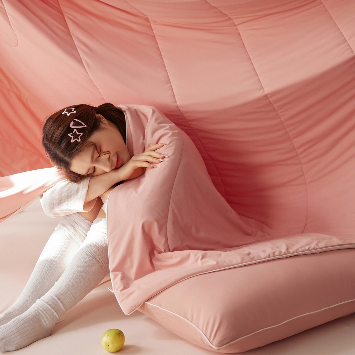 91家纺网 家纺一手货源 找家纺 丽笙被芯 2026新款冰皮凉凉夏被夏凉被空调被 芝士桃桃