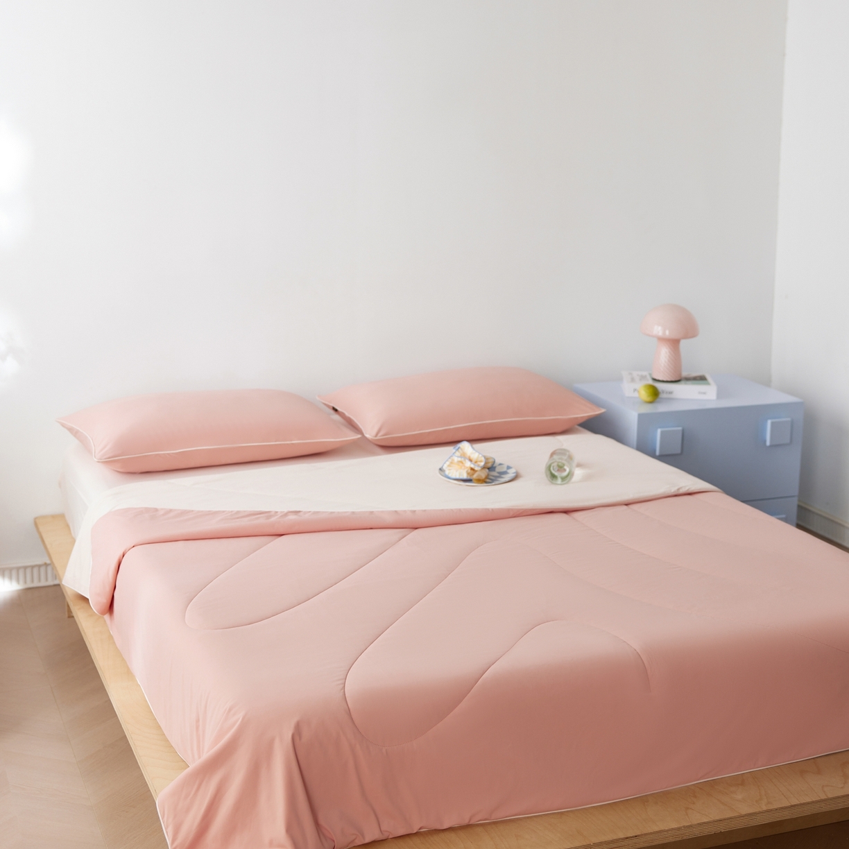 91家纺网 家纺一手货源 找家纺 丽笙被芯 2026新款冰皮凉凉夏被夏凉被空调被 芝士桃桃