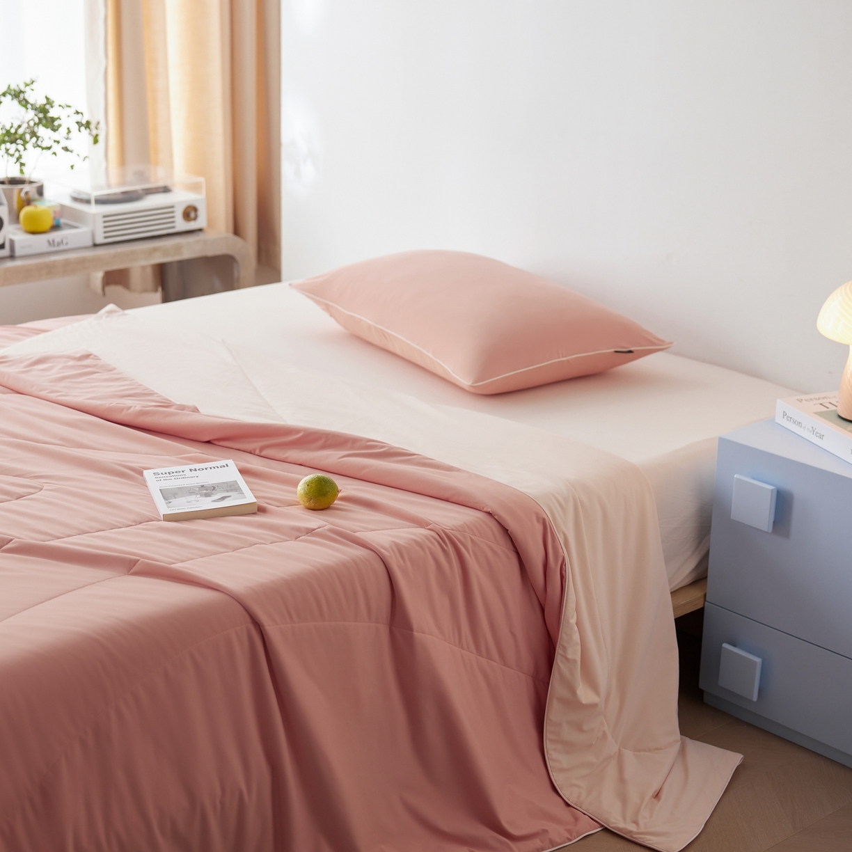 91家纺网 家纺一手货源 找家纺 丽笙被芯 2026新款冰皮凉凉夏被夏凉被空调被 芝士桃桃