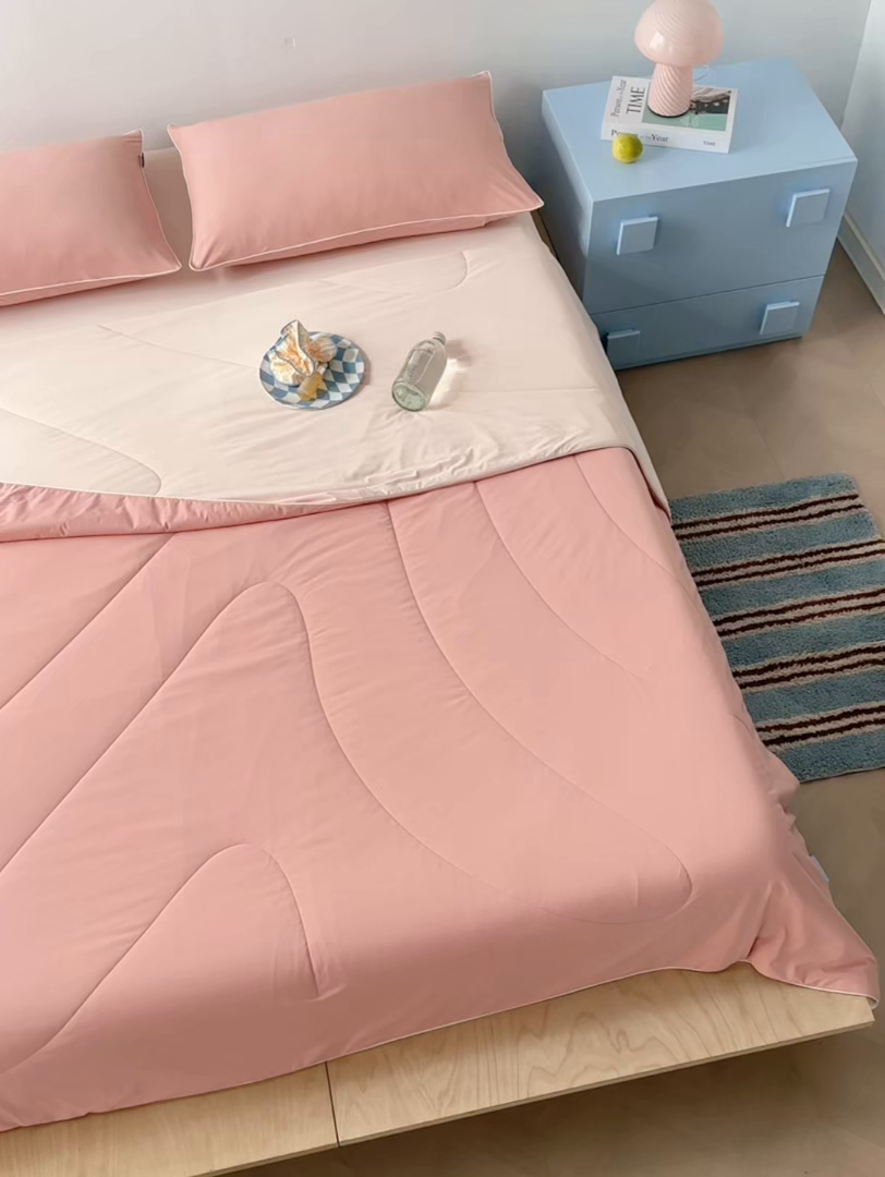 91家纺网 家纺一手货源 找家纺 丽笙被芯 2026新款冰皮凉凉夏被夏凉被空调被 芝士桃桃