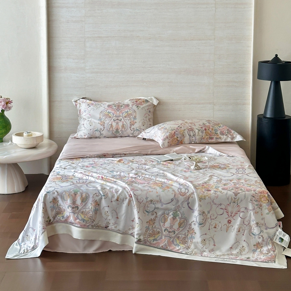 91家纺网 家纺一手货源 找家纺 丽笙被芯 2026新款兰精天丝数码印花Naia镂空夏被夏凉被空调被 韶光