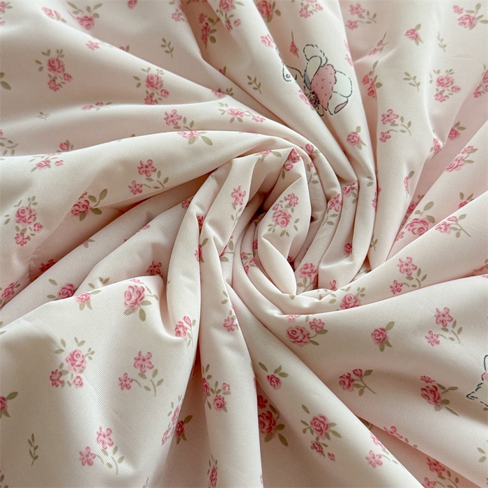 91家纺网 家纺一手货源 找家纺 吾欢心 2026新款仿锦安高克重凉感丝（含氨纶）夏凉被冰激凌空调被凉感小冰皮夏被 甜心小猫