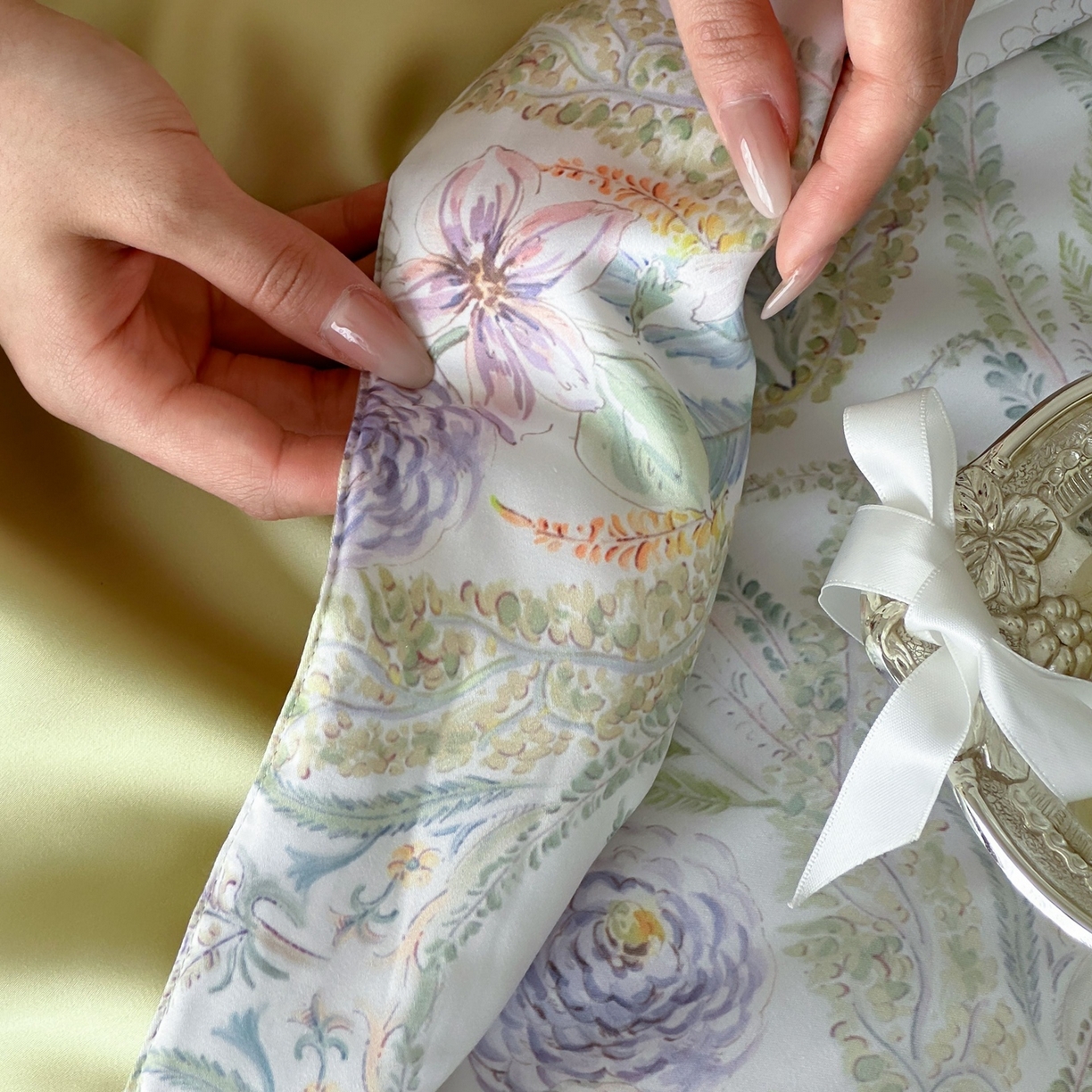 91家纺网 家纺一手货源 找家纺 丽笙被芯 2026新款兰精天丝数码印花Naia镂空夏被夏凉被空调被 维克多