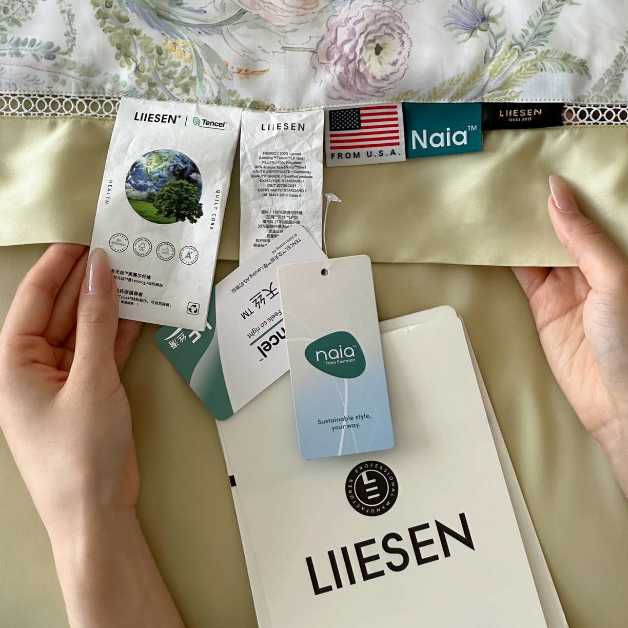 91家纺网 家纺一手货源 找家纺 丽笙被芯 2026新款兰精天丝数码印花Naia镂空夏被夏凉被空调被 维克多