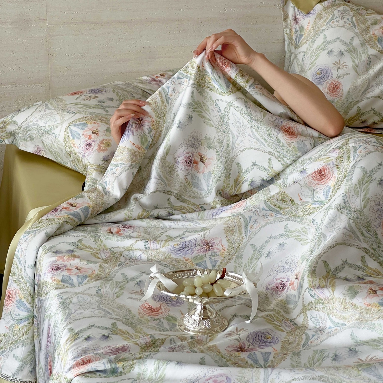 91家纺网 家纺一手货源 找家纺 丽笙被芯 2026新款兰精天丝数码印花Naia镂空夏被夏凉被空调被 维克多