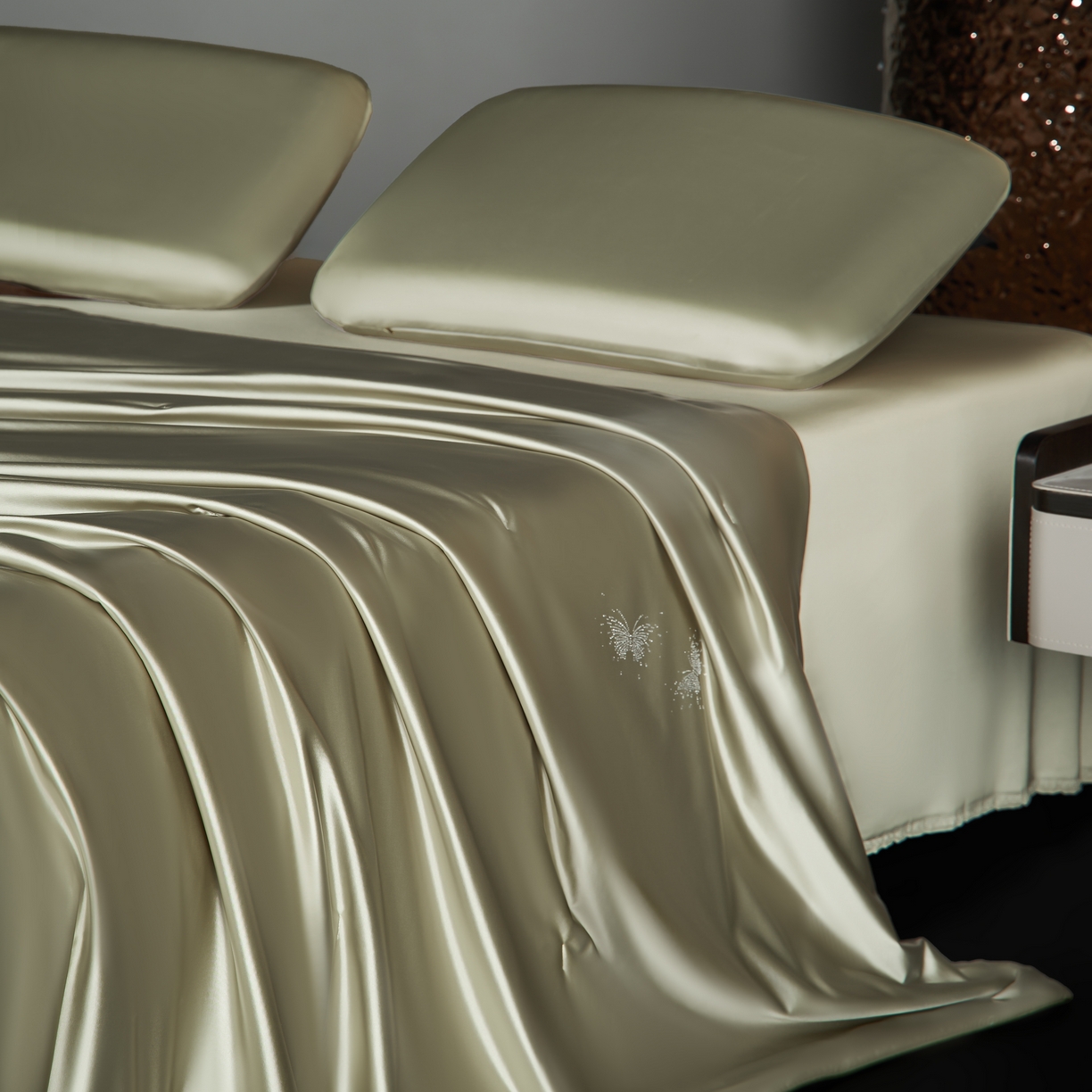 桂雅居 2026新款珍妮莎纤凉野蚕丝被夏被空调被夏凉被 麦绿（最低控价：298起(券后价) 充值会员价-10）