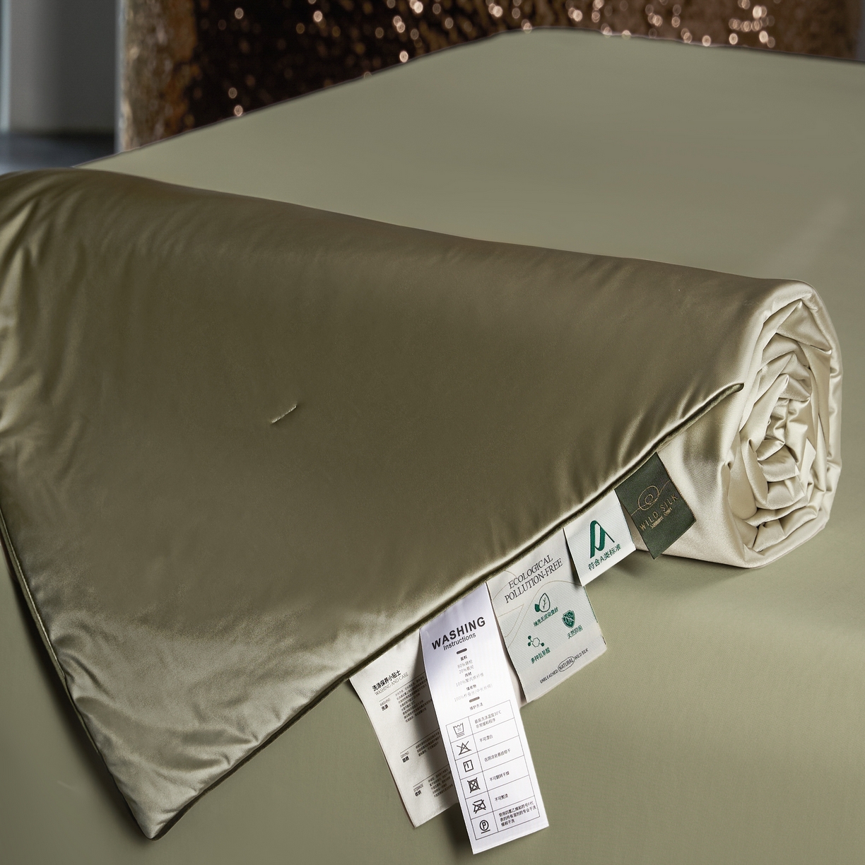 91家纺网 家纺一手货源 找家纺 桂雅居 2026新款珍妮莎纤凉野蚕丝被夏被空调被夏凉被 麦绿（最低控价：298起(券后价) 充值会员价-10）