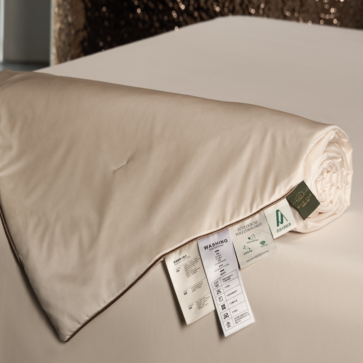 91家纺网 家纺一手货源 找家纺 桂雅居 2026新款珍妮莎纤凉野蚕丝被夏被空调被夏凉被 青白玉（最低控价：298起(券后价) 充值会员价-10）