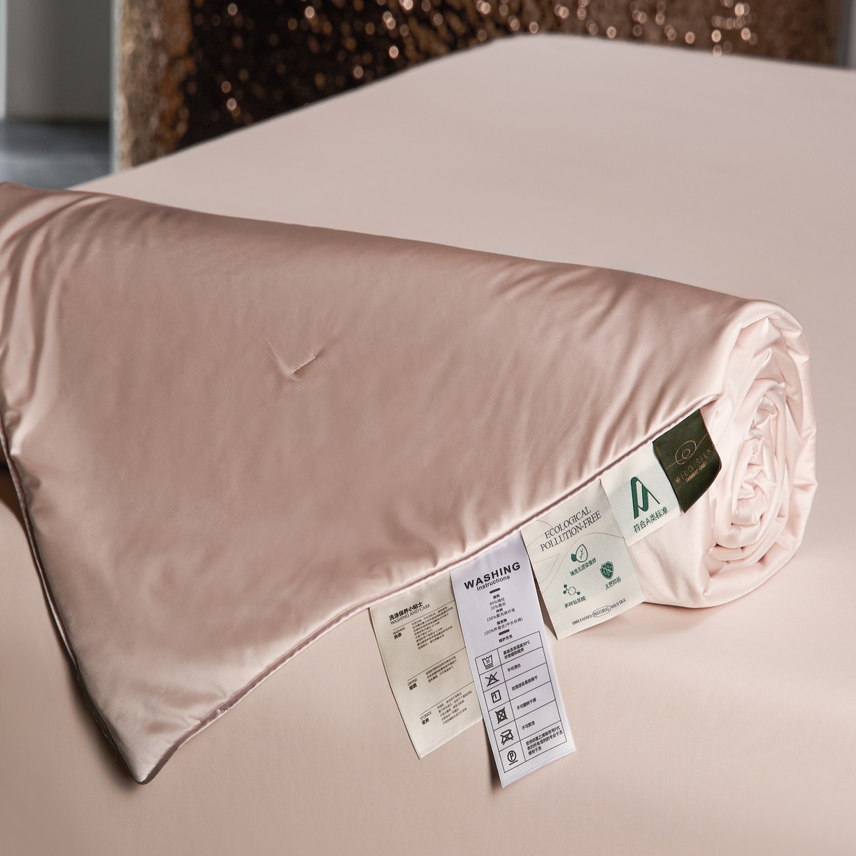 91家纺网 家纺一手货源 找家纺 桂雅居 2026新款珍妮莎纤凉野蚕丝被夏被空调被夏凉被 蔷薇粉（最低控价：298起(券后价) 充值会员价-10）