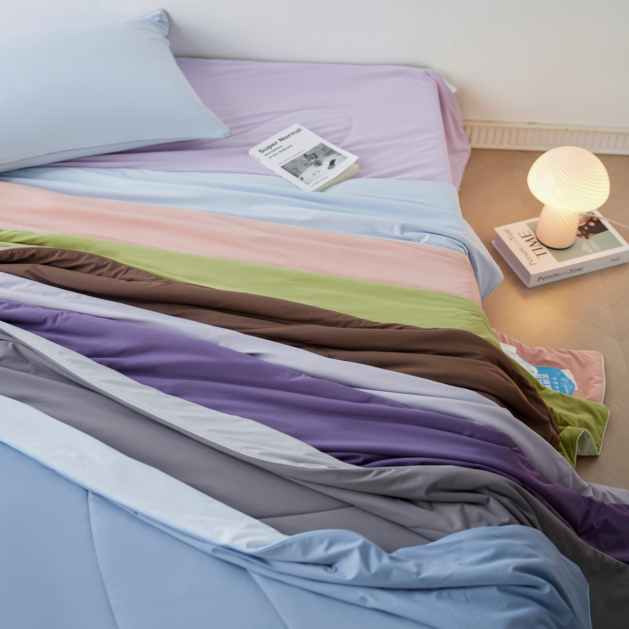 91家纺网 家纺一手货源 找家纺 丽笙被芯 2026新款冰皮凉凉夏被夏凉被空调被 组合图（仅供展示不可下单）