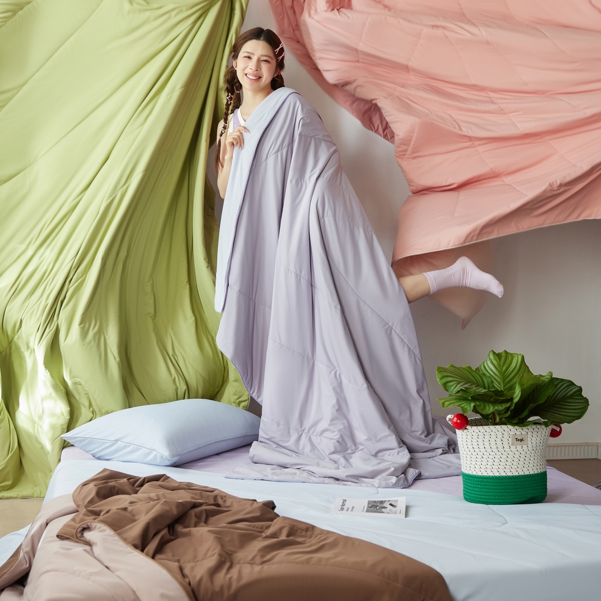 91家纺网 家纺一手货源 找家纺 丽笙被芯 2026新款冰皮凉凉夏被夏凉被空调被 组合图（仅供展示不可下单）