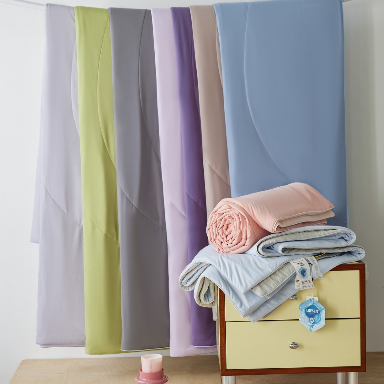 91家纺网 家纺一手货源 找家纺 丽笙被芯 2026新款冰皮凉凉夏被夏凉被空调被 组合图（仅供展示不可下单）