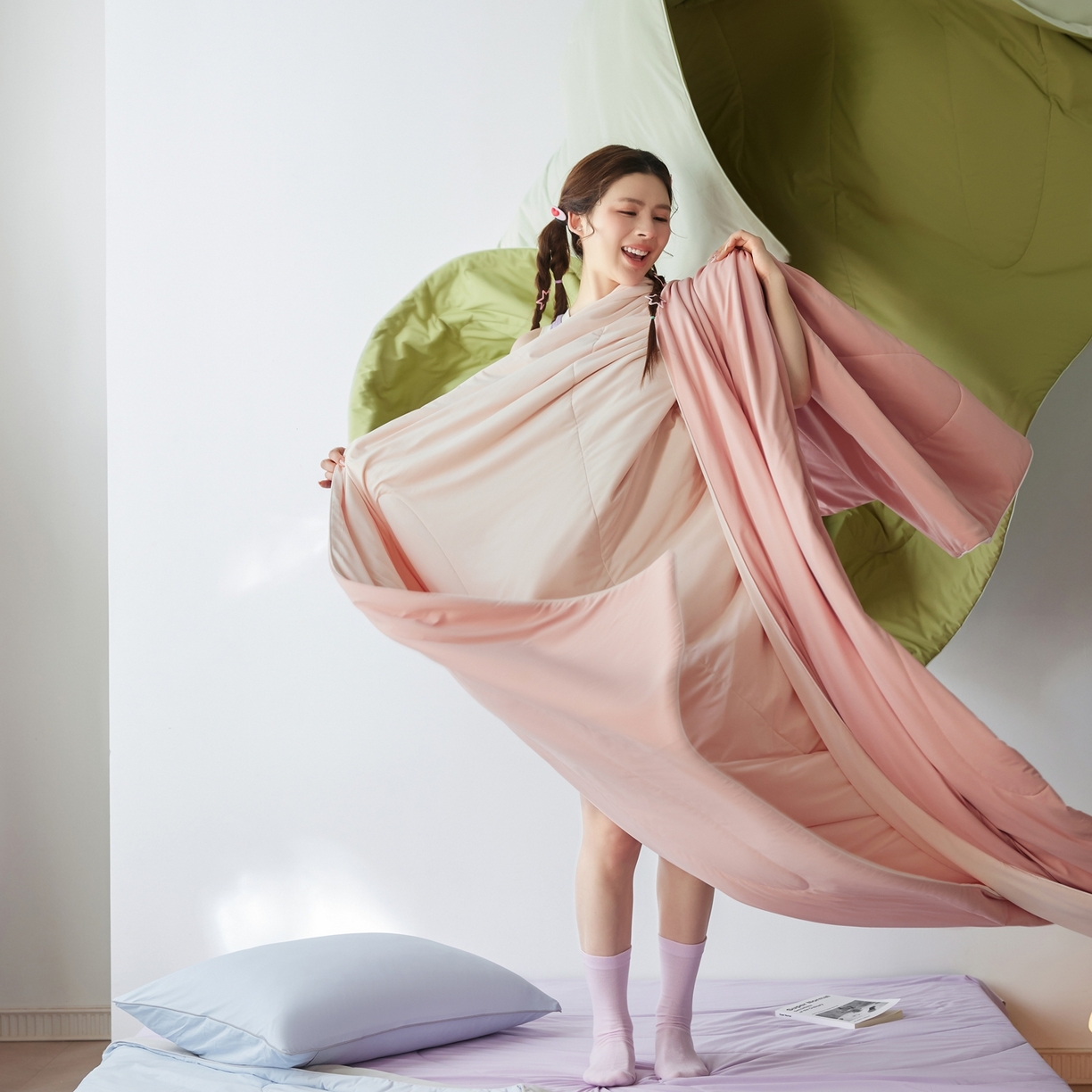 91家纺网 家纺一手货源 找家纺 丽笙被芯 2026新款冰皮凉凉夏被夏凉被空调被 组合图（仅供展示不可下单）