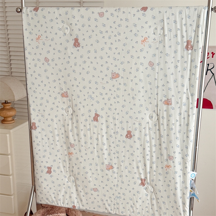 91家纺网 家纺一手货源 找家纺 吾欢心 2026新款仿锦安高克重凉感丝（含氨纶）夏凉被冰激凌空调被凉感小冰皮夏被 组合图仅做展示不可下单