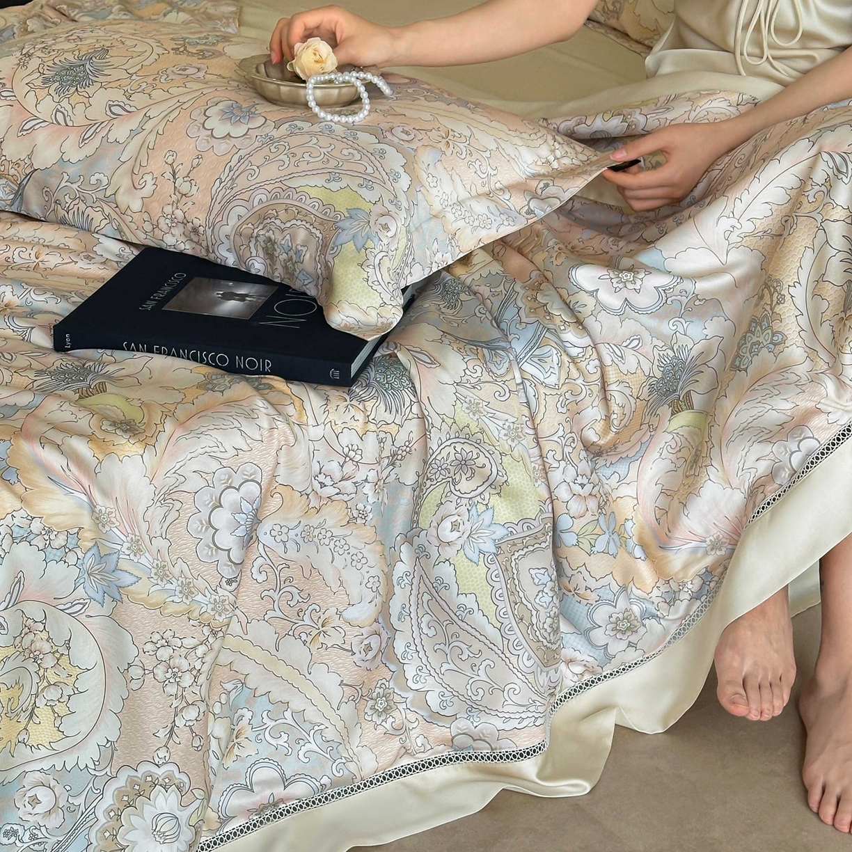 91家纺网 家纺一手货源 找家纺 （总）丽笙被芯 2026新款A类兰精天丝数码印花Naia镂空夏被夏凉被空调被-系列二