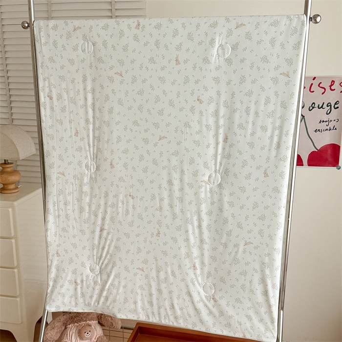 91家纺网 家纺一手货源 找家纺 吾欢心 2026新款仿锦安高克重凉感丝（含氨纶）夏凉被冰激凌空调被凉感小冰皮夏被 组合图仅做展示不可下单