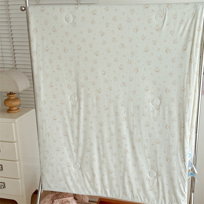 91家纺网 家纺一手货源 找家纺 吾欢心 2026新款仿锦安高克重凉感丝（含氨纶）夏凉被冰激凌空调被凉感小冰皮夏被 组合图仅做展示不可下单