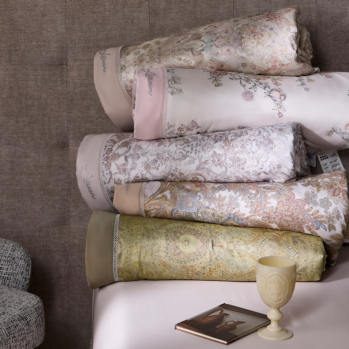 91家纺网 家纺一手货源 找家纺 （总）丽笙被芯 2026新款兰精天丝数码印花蚕丝镂空夏被夏凉被空调被