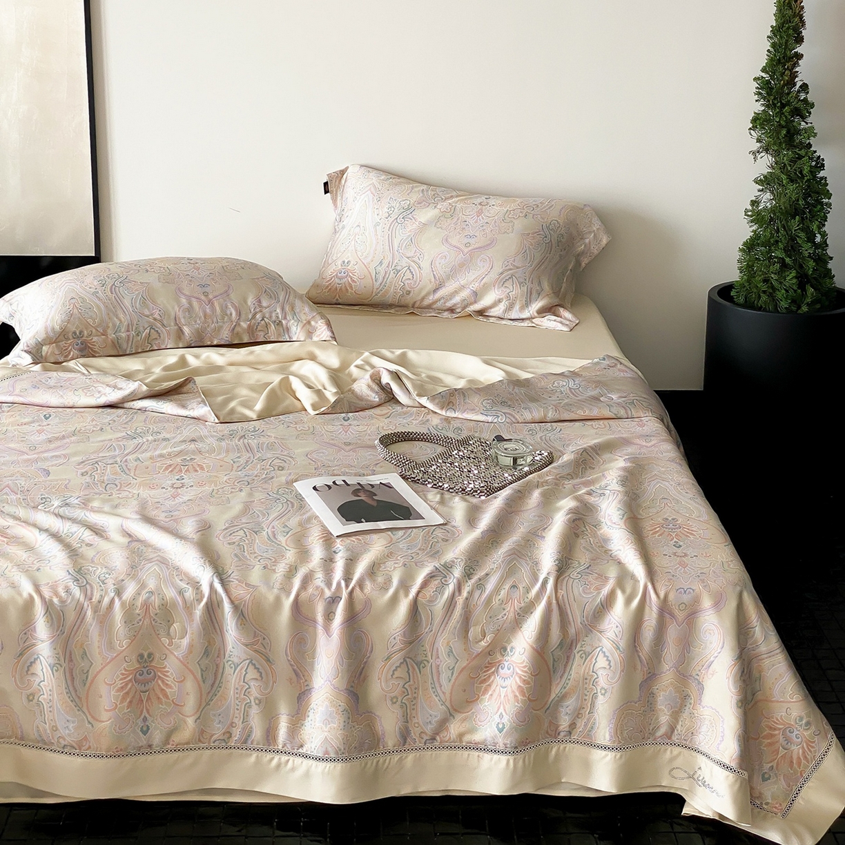 91家纺网 家纺一手货源 找家纺 （总）丽笙被芯 2026新款A类兰精天丝数码印花Naia镂空夏被夏凉被空调被-系列二