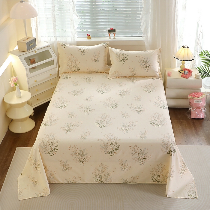 馨雅家纺 2026新款多规格纯棉印花床单单品床单单件 浅影摇曳