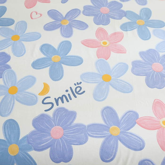 91家纺网 家纺一手货源 找家纺 馨雅家纺 2026新款多规格纯棉印花床单单品床单单件 浅浅花漾