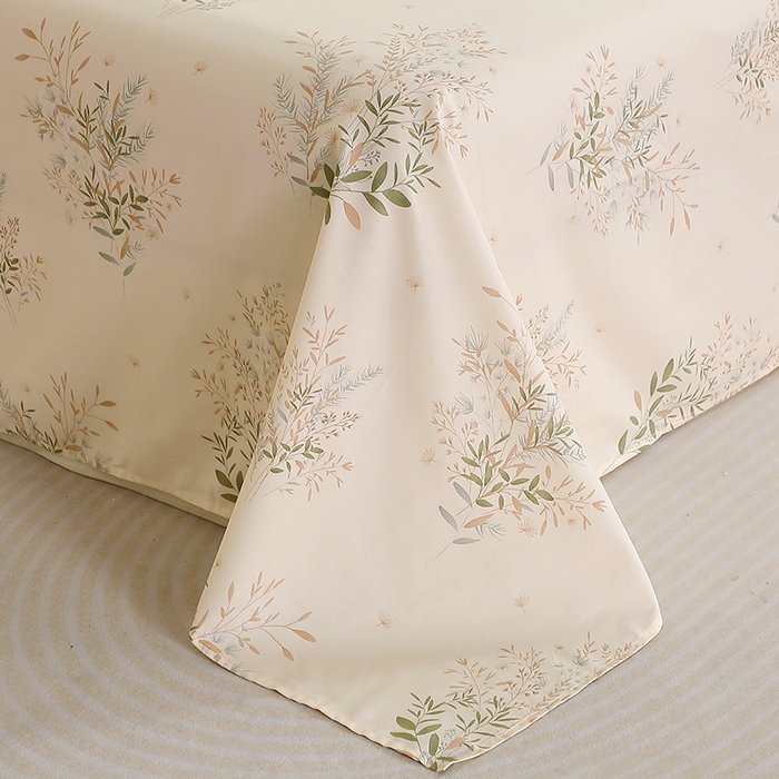 91家纺网 家纺一手货源 找家纺 馨雅家纺 2026新款多规格纯棉印花床单单品床单单件 浅影摇曳