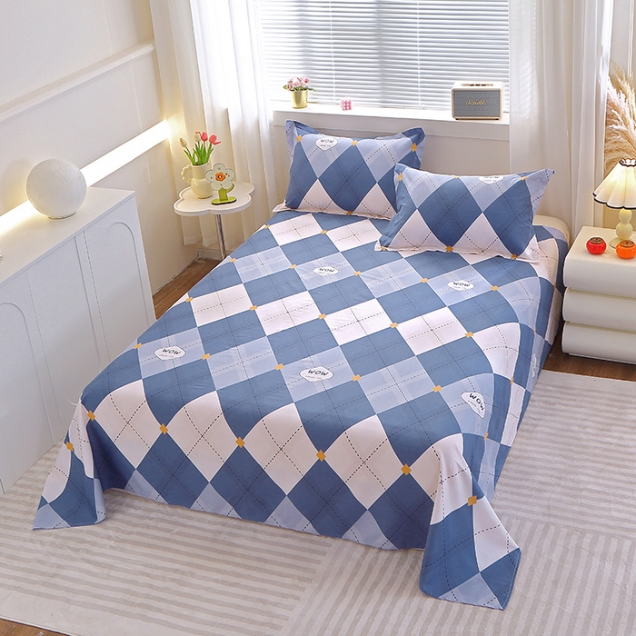 91家纺网 家纺一手货源 找家纺 馨雅家纺 2026新款多规格纯棉印花床单单品床单单件 意林-兰