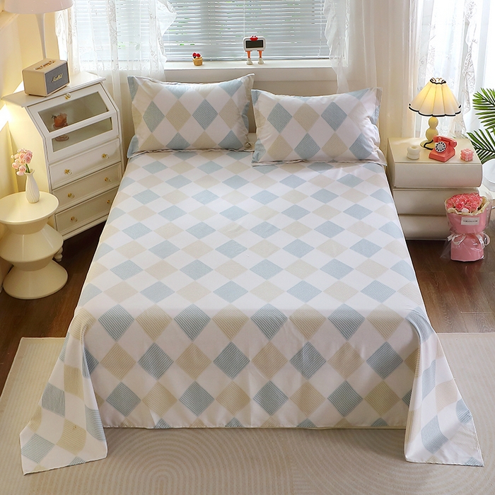 馨雅家纺 2026新款多规格纯棉印花床单单品床单单件 瑞吉斯-兰