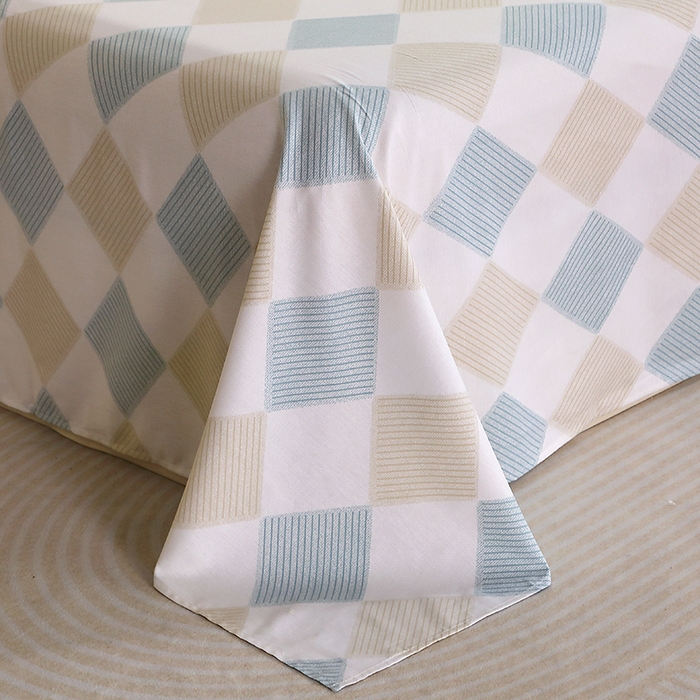 91家纺网 家纺一手货源 找家纺 馨雅家纺 2026新款多规格纯棉印花床单单品床单单件 瑞吉斯-兰