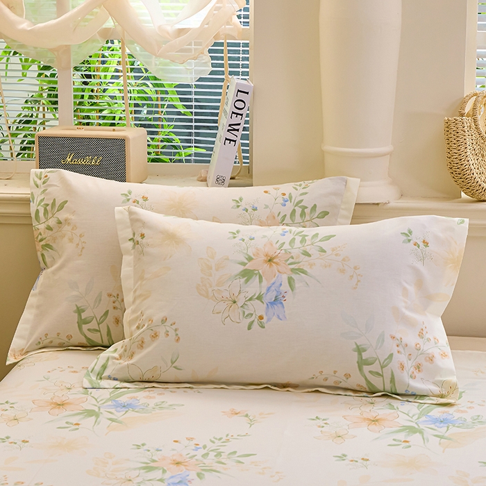 91家纺网 家纺一手货源 找家纺 （总）馨雅家纺 2026新款简欧纯棉印花枕套单品枕套枕套单件