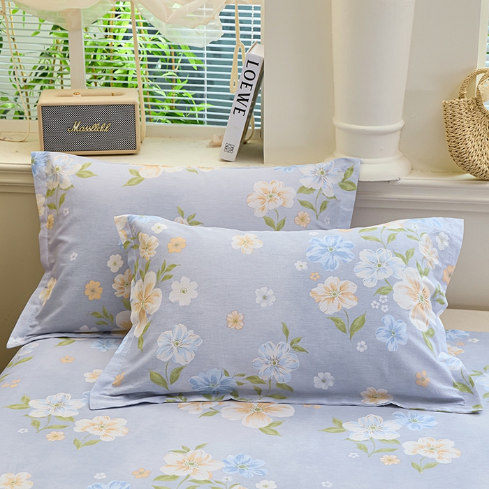 91家纺网 家纺一手货源 找家纺 馨雅家纺 2025新款全棉磨毛数码印花四件套 花觅-粉