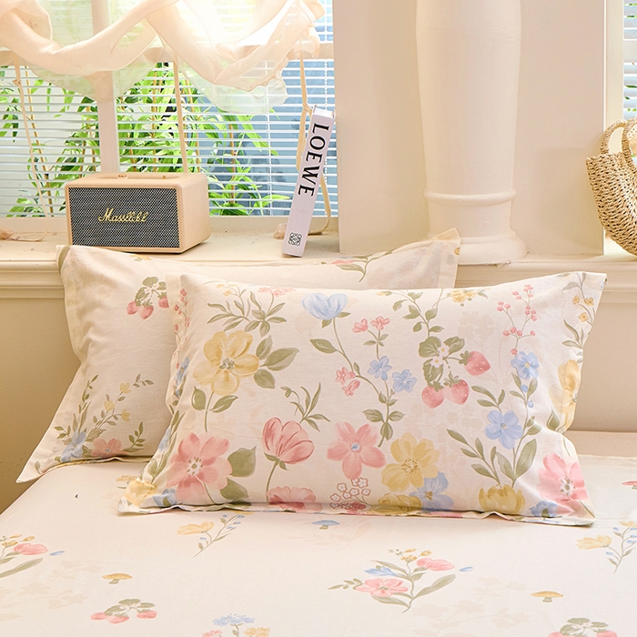 91家纺网 家纺一手货源 找家纺 （总）馨雅家纺 2026新款简欧纯棉印花枕套单品枕套枕套单件