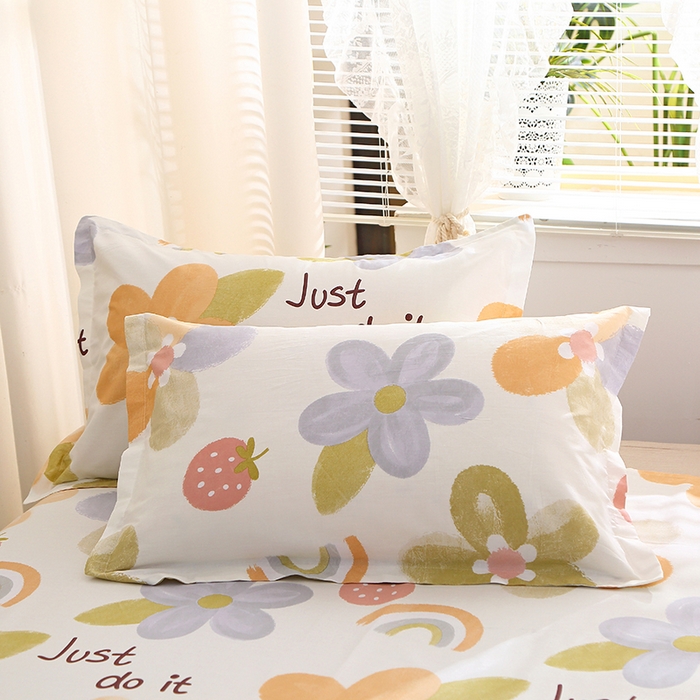 馨雅家纺 2026新款简欧纯棉印花枕套单品枕套枕套单件 安暖如夏