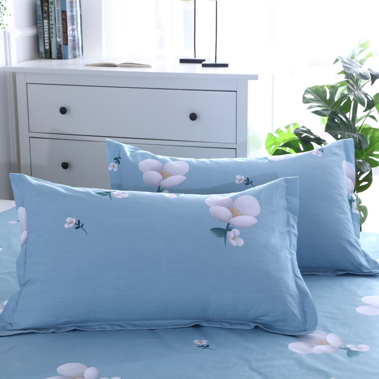 馨雅家纺 2026新款简欧纯棉印花枕套单品枕套枕套单件 春的气息